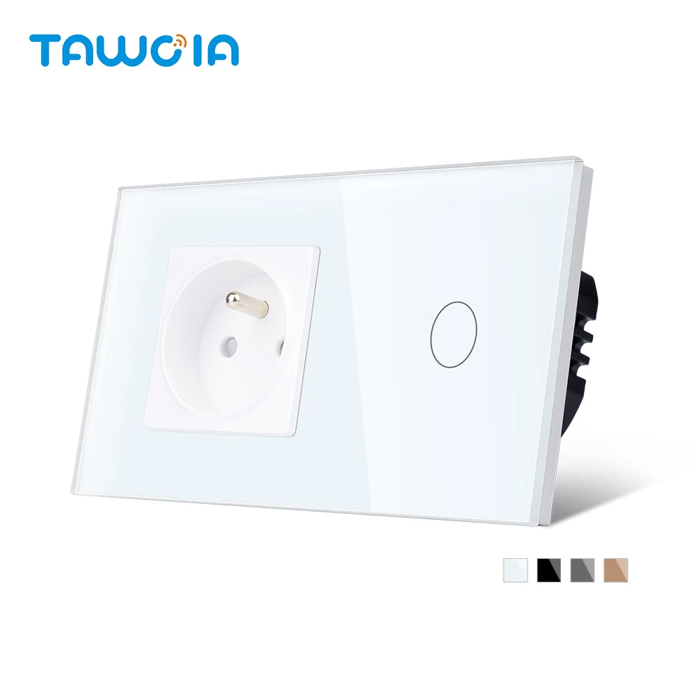French Polish Standard Electrical Socket With Switch EU Home Wall