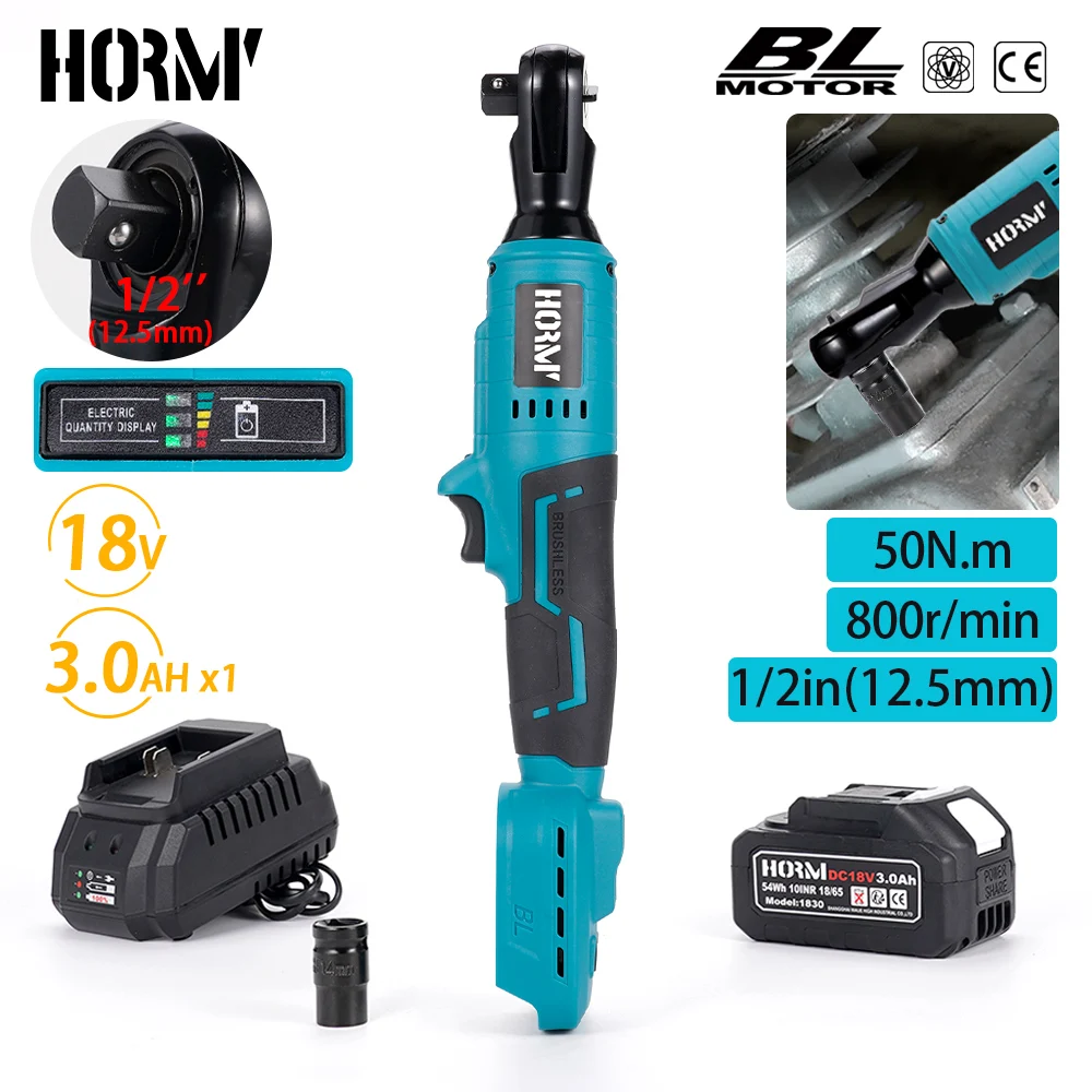 Безщеточная стандартная гайка 1/2 нм с аккумулятором Makita, об/мин