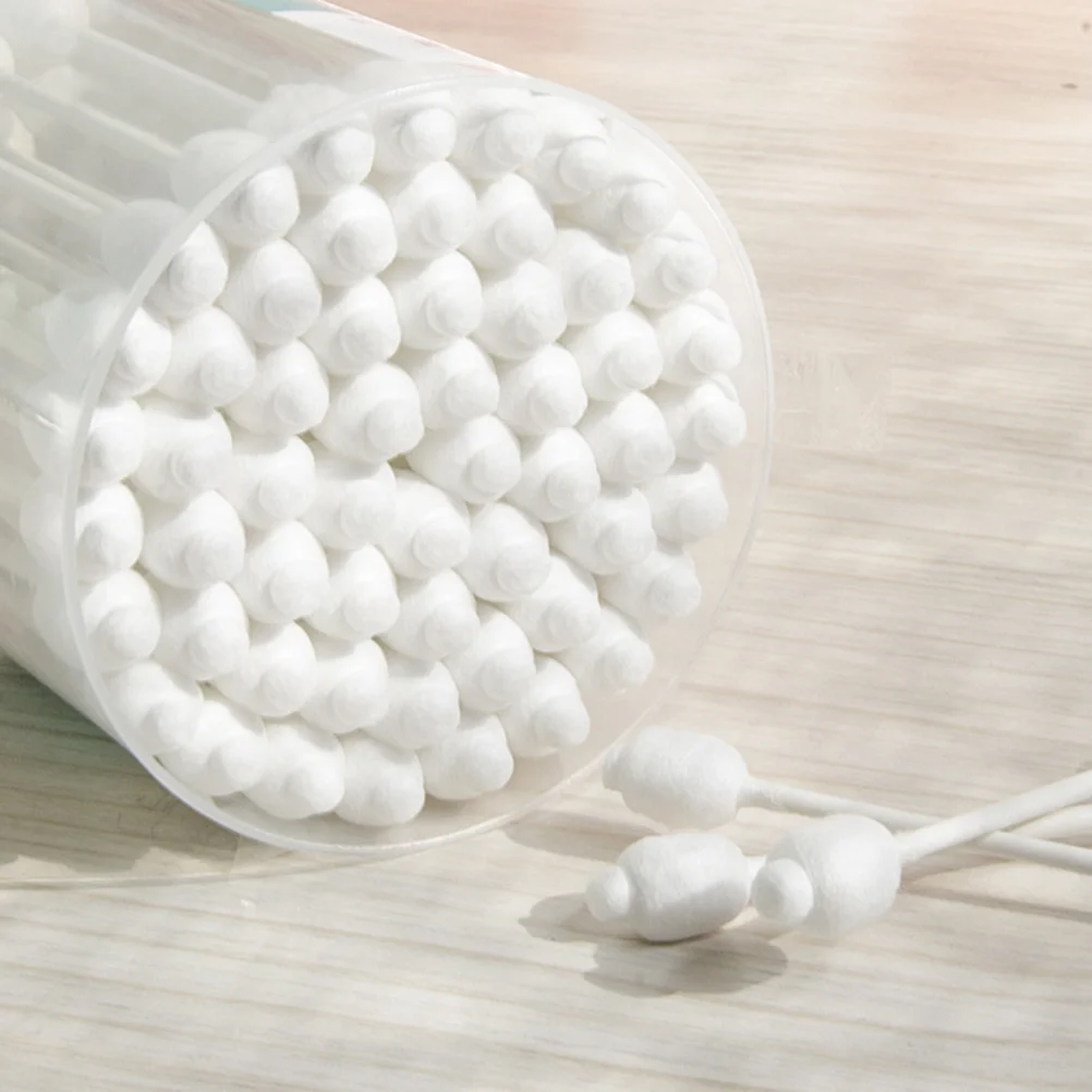 56/224pcs Baby Cotton Swabs With Safety Head Gourd Shape Stable Cotton Buds Ear Sticks For Children (56pcs Per 2