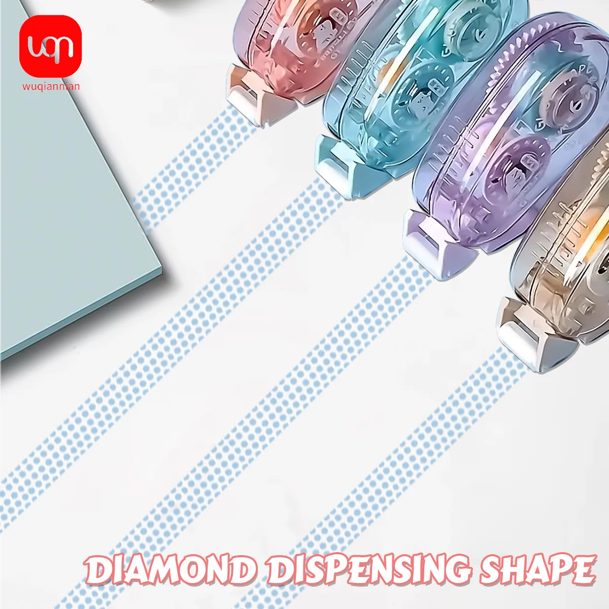2/5pcs double-sided tape 6M * 6Mm roller tape DIY collage clip art album Office and school supplies stationery 4