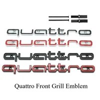 Emblème Quattro 3D ABS pour calandre de voiture, 1 pièce, pour Audi A3 A4 A5 A6 A6L A7 A8 Q3 Q5 Q7 S3 S4 S5 RS3 RS4 RS6, accessoires 2