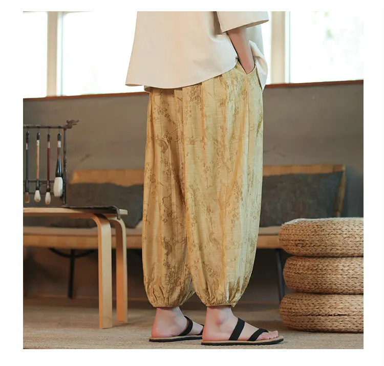 Description Picture 6 of itemCasual Wide Leg Pants Men Loose Harem Pants Male Oversized Jogger Sweatpants Harajuku Vintage Trousers Male New Streetwear