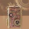 Zorro Personalized Mechanical Steampunk Lighter Creative Pure Copper Kerosene Lighter  Gear Linkage Cool Men's Gift 6