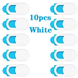 Sliding Webcam Privacy Cover - Antispy Camera Shield for Laptops, Tablets, and Phones (10 PCS White)