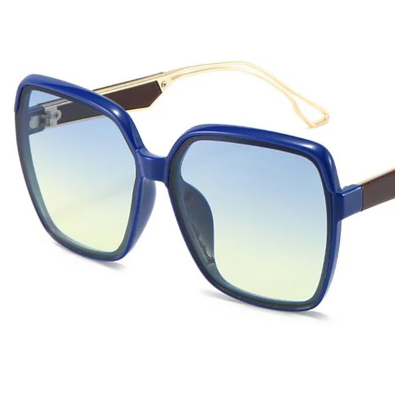 

Fashion Sunglasses Women Sun Glasses Oversize Frame Anti-UV Spectacles Square Eyeglasses Ornamental Hollow Temples Goggle