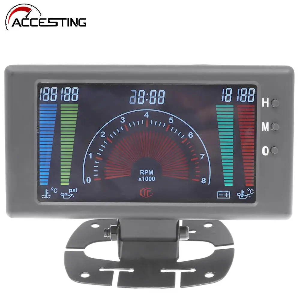 6 in 1 Head Up Display Auto HUD OBD2 Car Digital Gauge with Oil