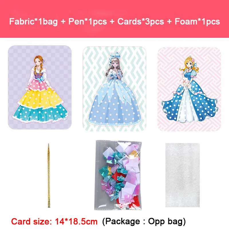 DIY Dress-Up Princess and Peacock Poke Art Craft Kit