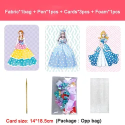 DIY Dress - Up Princess and Peacock Poke Art Craft Kit (F set)