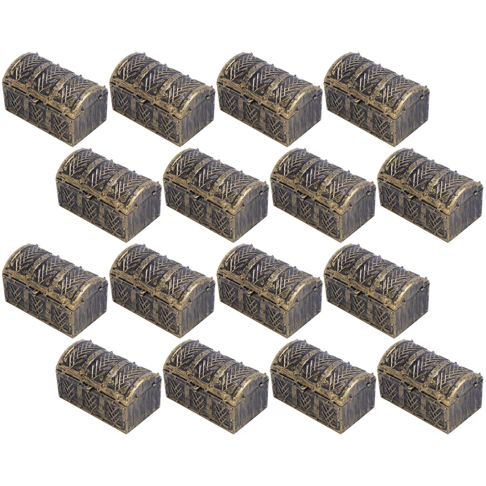 

Pirate Treasure For Kids Box Pirate Treasure Mini Jewelry Wooden Vintage Model Keepsake Storage Dollhouse Plastic Trinket