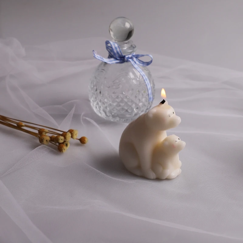 

KIKI 3D Bear Epoxy Resin Mold Soap Silicone Mould DIY Crafts Ornaments Casting Tool