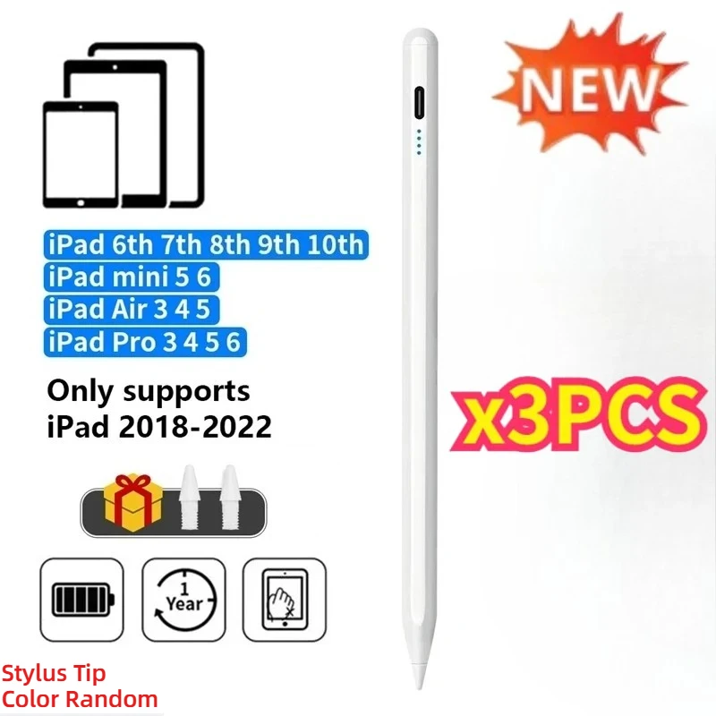 LED Stylus Pen with Palm Rejection and Touch Sensitivity