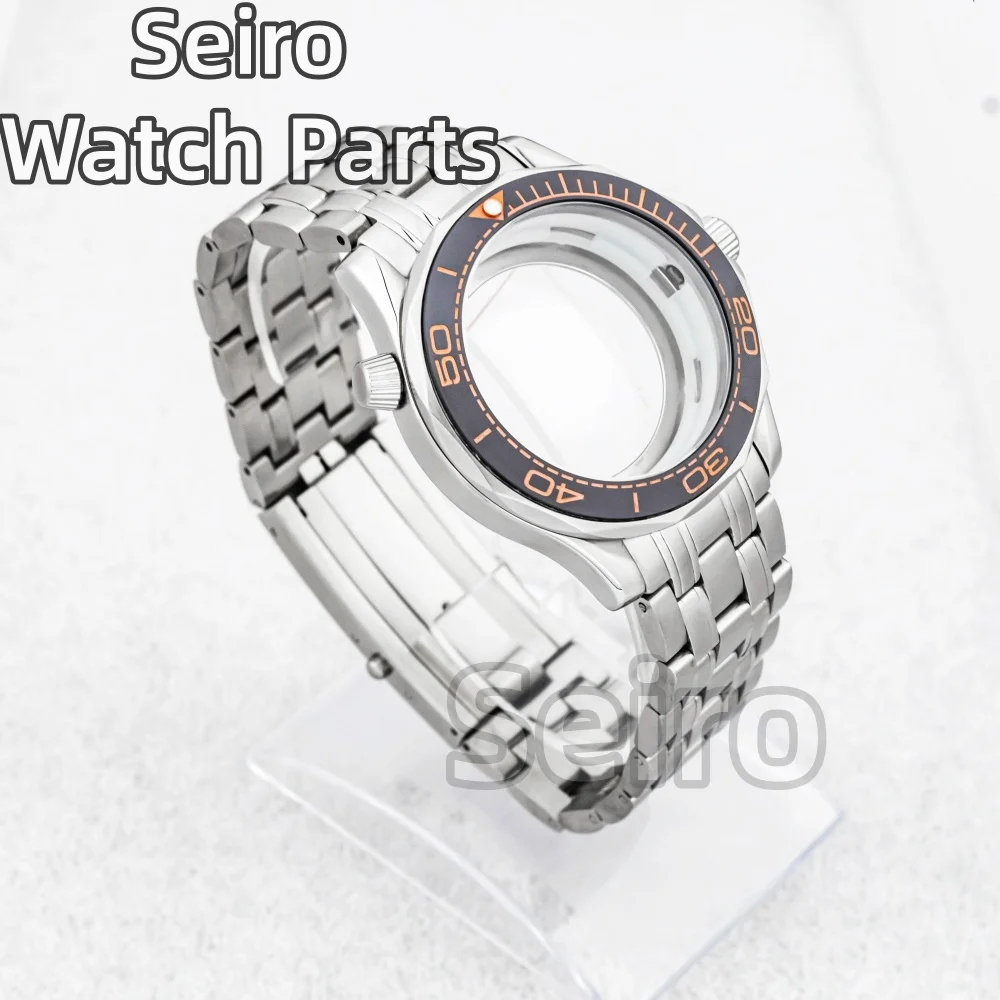Waterproof 41mm Stainless Steel Watch Case with Transparent Back and 31mm Dial