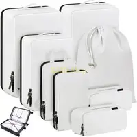 X22D 10pcs Expandable Compression Packing Cubes for Travel Handheld Organizers Bags for Efficient Clothes Storage Solution 2