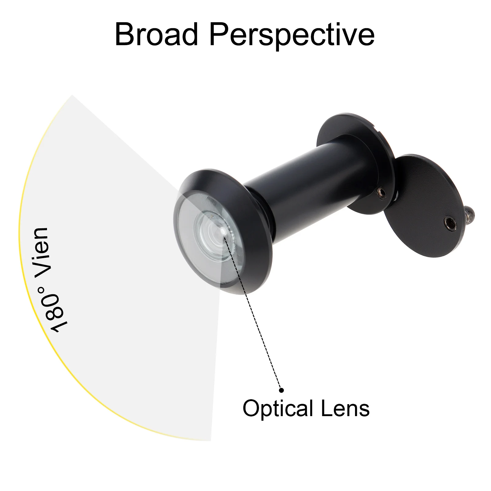 Door Peephole 14mm/0.55inch 180 Degree Security Peek Peep Holes HD Door Viewer for 1.3in to 2.3inch Door Thickness