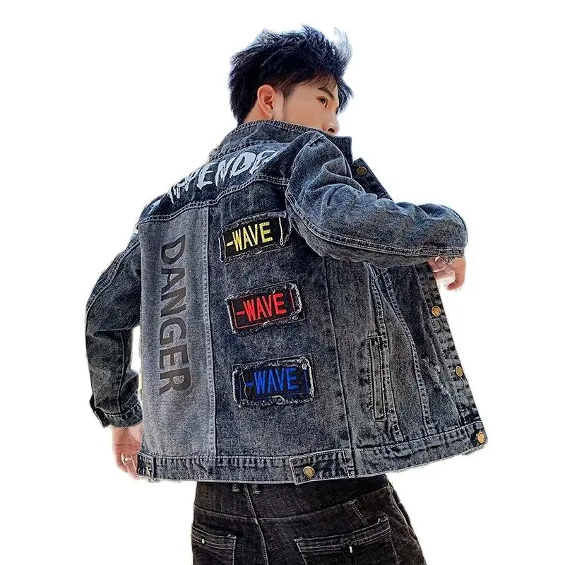 Men's Jacket For Autumn Denim Jacket Men's Korean 2022 New Baseball Uniforms Slim School Students Casual Handsome Jackets Man