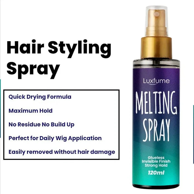 120ml Front lace wig glue Melting Spray For lace wigs Long Lasting melting Spray Front Lace Wig Glue spray to melt the wig