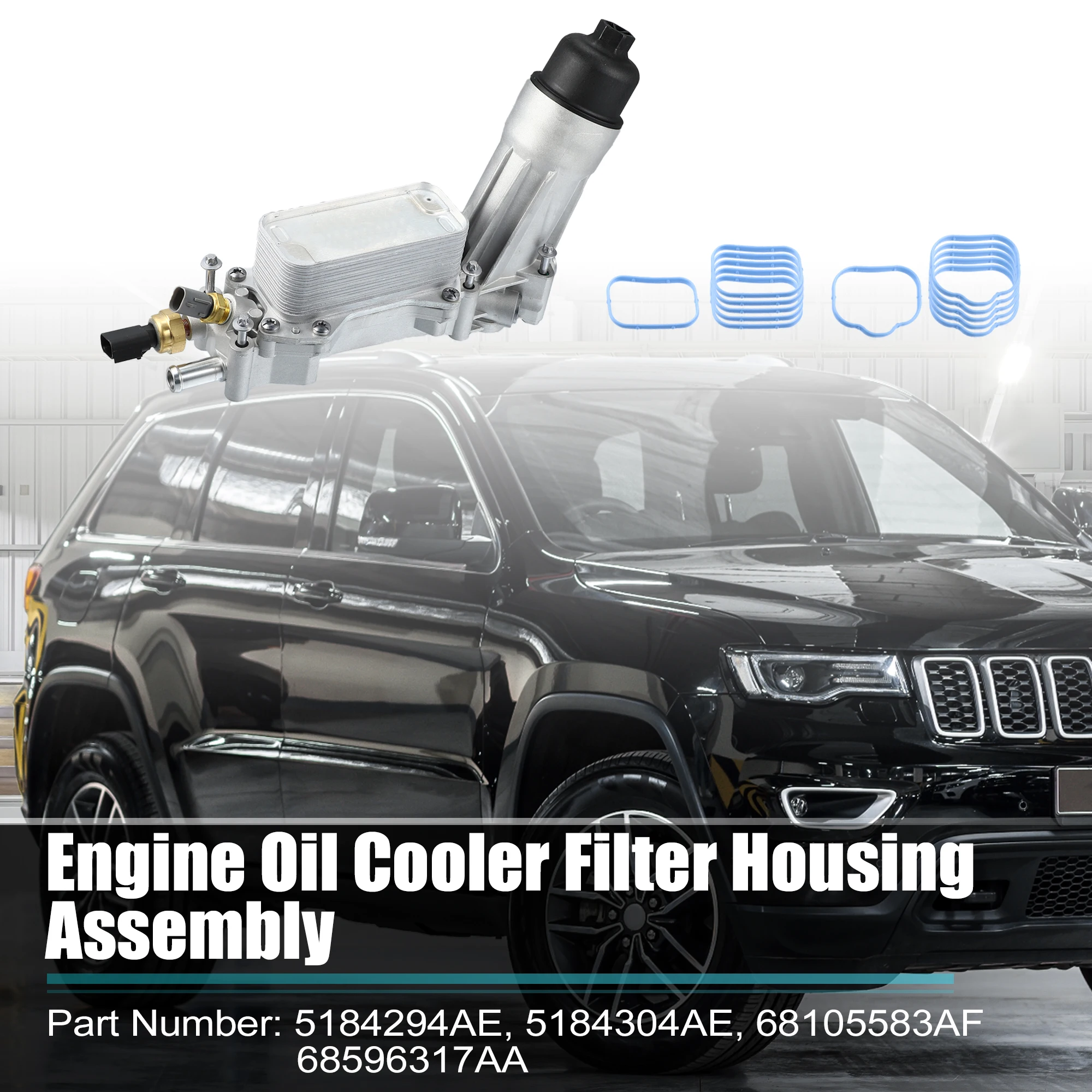 

UXCELL алюминиевый корпус фильтра масляного радиатора двигателя для Jeep Grand Cherokee 2011-2016 для Dodge Journey 2011-2016