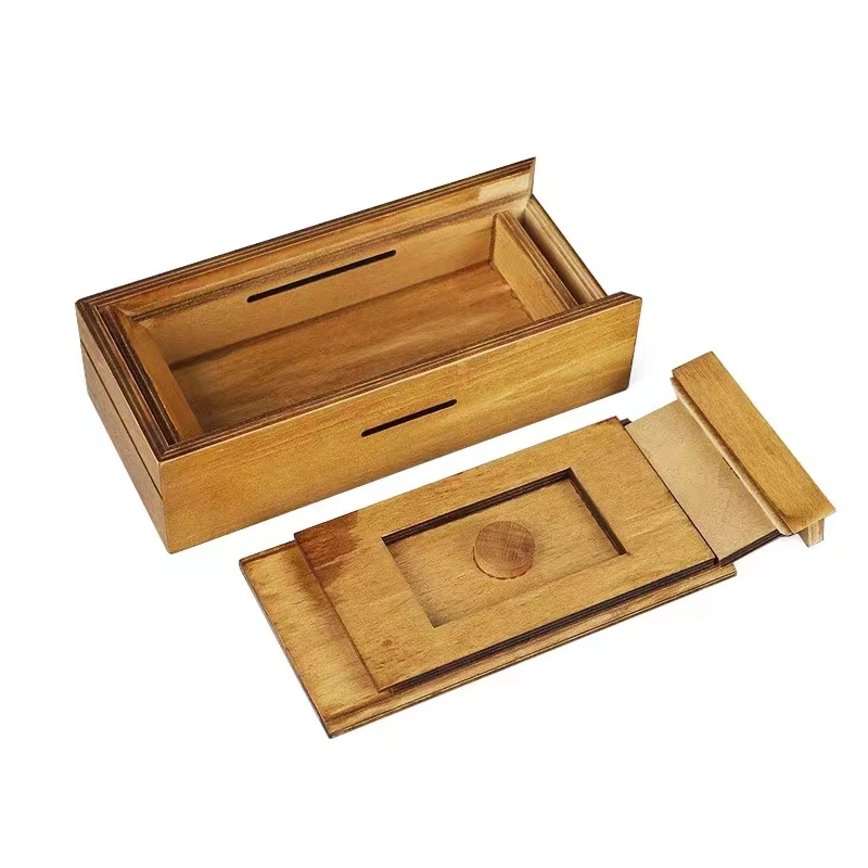 2PCS Money Jewelry Secret Puzzle Boxes With Hidden Compartments Creative Cash Christmas Gift Ideas Brain Teasers Toys Kids Adult 5