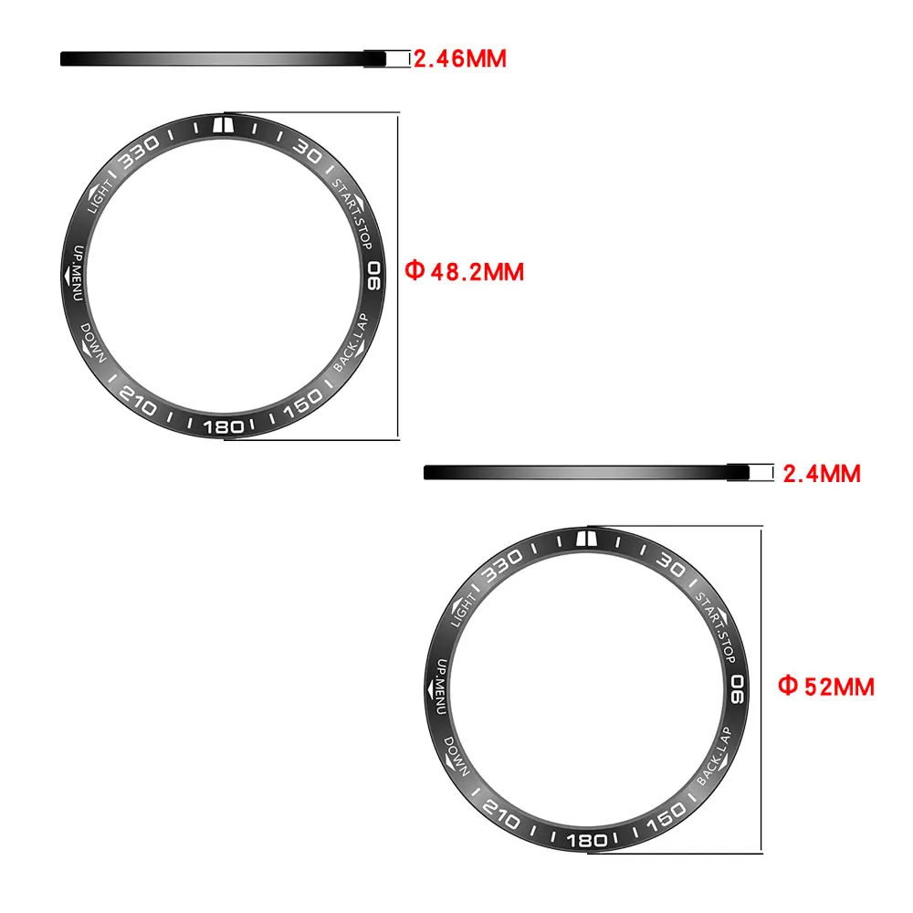 Premium Stainless Steel Bezel Watch Protector Ring - Durable Metal Cover