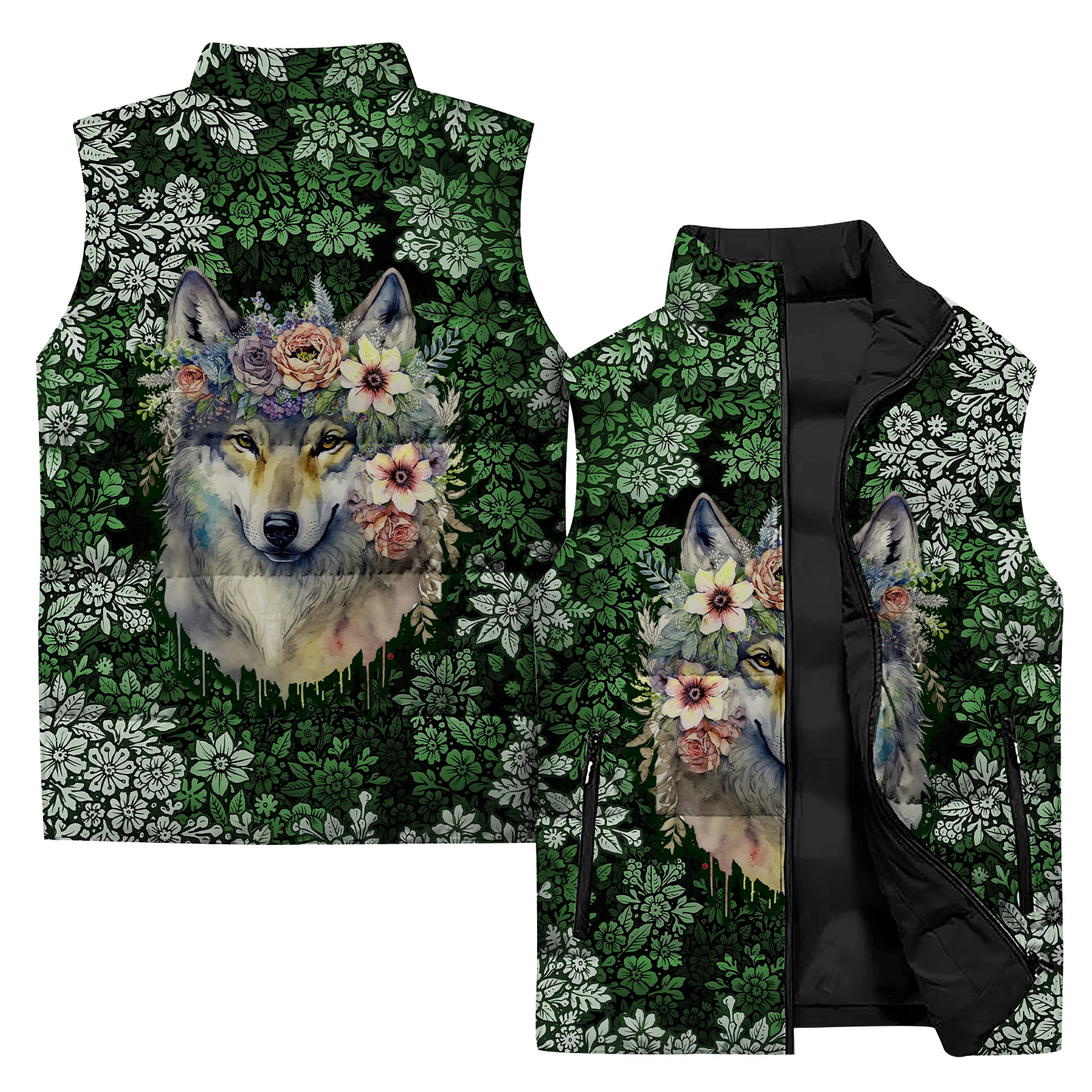 thumbnail image 1 of Chaqueta sin mangas con estampado 3D para hombre, chaqueta cálida para deportes al aire libre, ciclismo, chaqueta informal de moda para hombre, 1 of 5