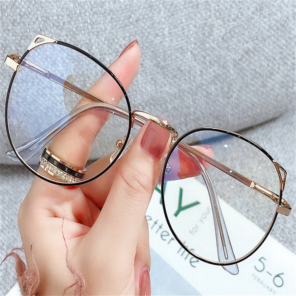 

Cute Cat Ear Office Alloy Frame Trendy Women Glasses Anti-blue Light Glasses Optical Glasses Women Designer Computer Goggles