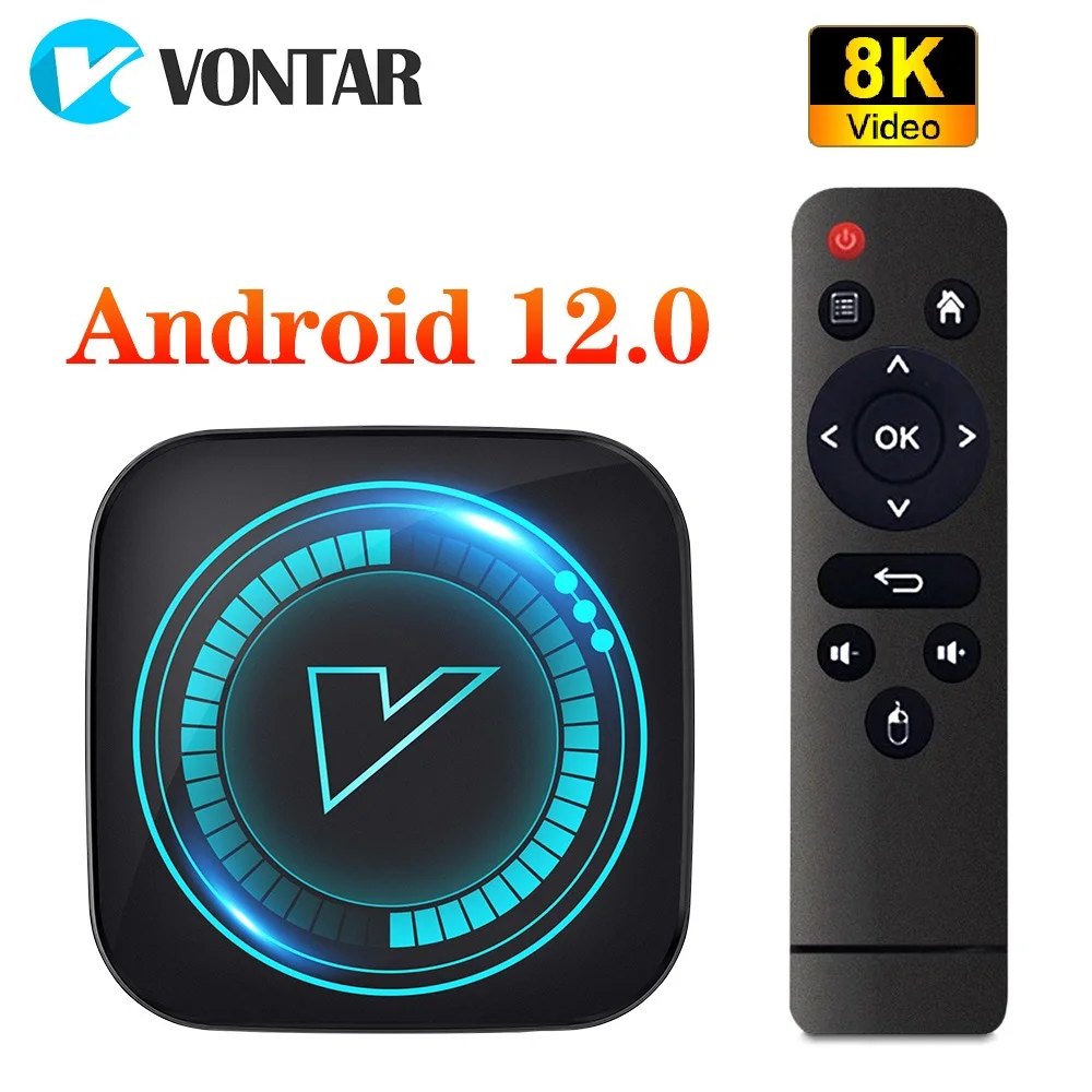 Vontar tv Box Android 12 Allwinner H618 Quad Core Cortex A53 Suporte 8k Vídeo 4k bt Wifi Google Voice Media Player Conjunto Top Box