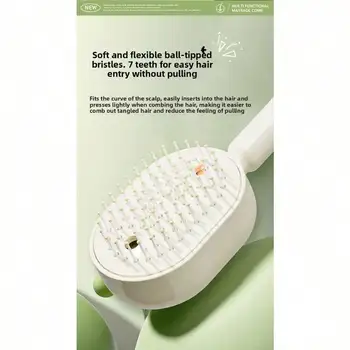 Electric spray airbag massage comb essential oil atomization care self-cleaning anti-static hair wrap smooth hair comb Massage comb, electric comb, scalp comb, red light comb, scalp electric massage comb, microcurrent infrared laser comb 4