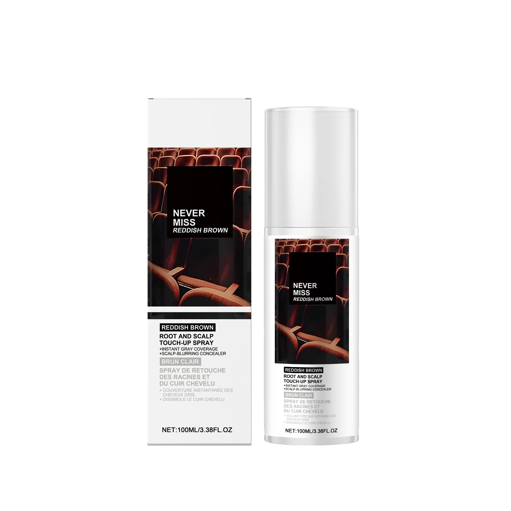 Cobertura temporal de canas, coloración rápida, suplemento para la línea del cabello, tinte para prevenir la sequedad, spray para retoque de raíces._voghion.com