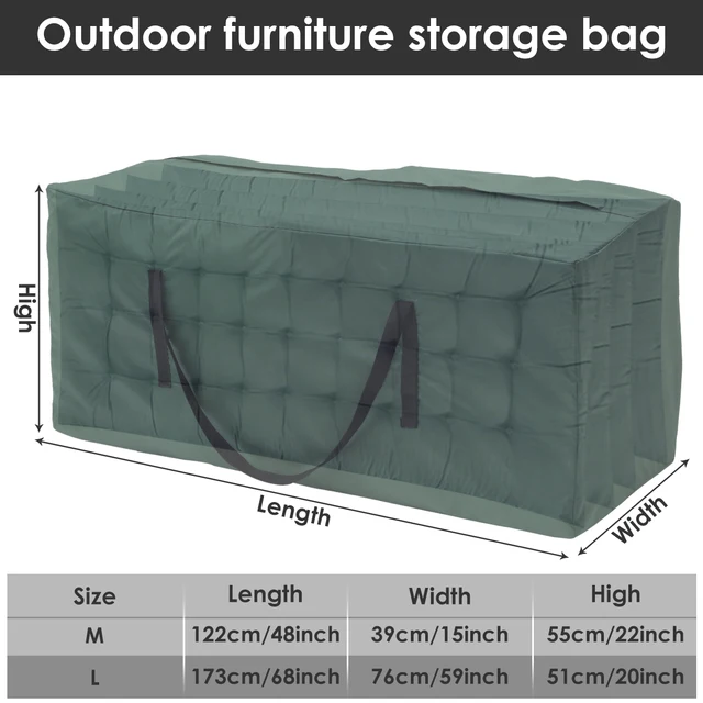 Outdoor Furniture Cushion Storage Bag Multi-Function Waterproof 210D Oxford Cloth Furniture Protective Cover Xmas Tree Organizer - Image 3