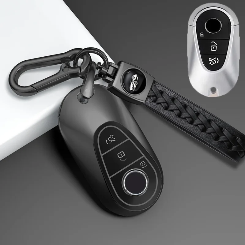 Luxury Car Key Cover & Keychain for Mercedes Benz - Elegant Key Shell Protector