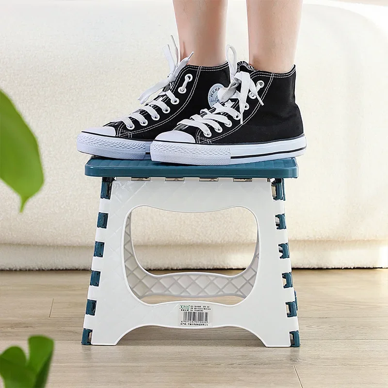 Household Folding Stool Thickened Plastic Outdoor Fishing Camping Portable Bench Children's Adult