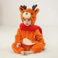 Cartoon Flannel Baby Rompers Unicorn Rabbit Dinosaur Pajamas Cotton Baby Boy Girls Animal Costume Baby Jumpsuit Kigurumi Outfits 3