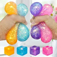 Fashion New Colorful Simulated Tofu Squeeze Toy TPR Ice Cube Maltose Squeeze Block Slow Rebound Kid Gift Decompression Toy 2