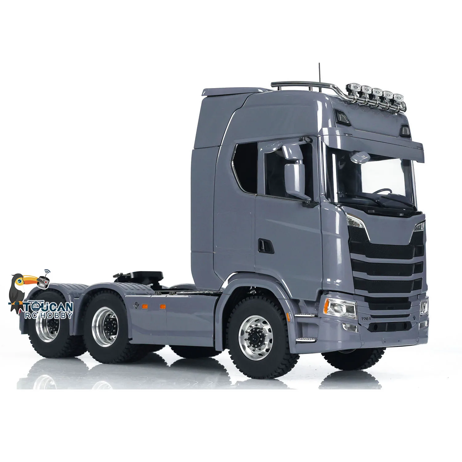 New 770S 1/14 RC Tractor Truck Trailer 6X6 Tamiyaya Truck with Openable Doors Light Sound System Remote Control Tractor Model 5