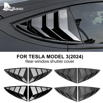 ABS Rear Window Shutter Cover for Tesla Model 3 (2017–2023) & 2024 Highland – Louver Side Vent Trim Triangle Accessories