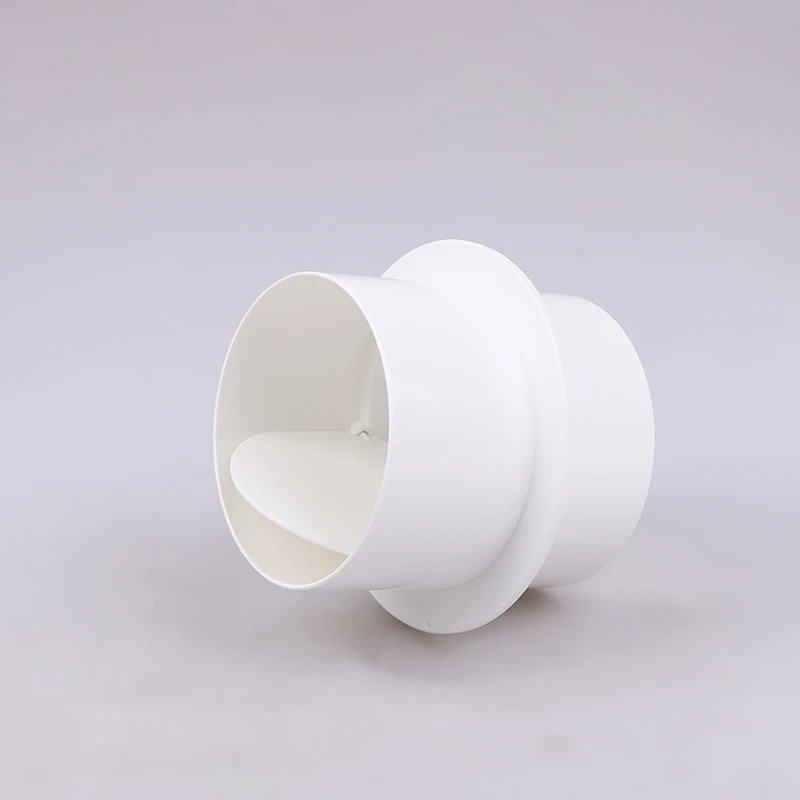 Ventilation Pipe Valve Air Vent Damper PVC Pipe Exhaust Check Valve Draft Blocker Duct Connector Damper Ventilation Check Valve For Bathroom Ventilation Fan