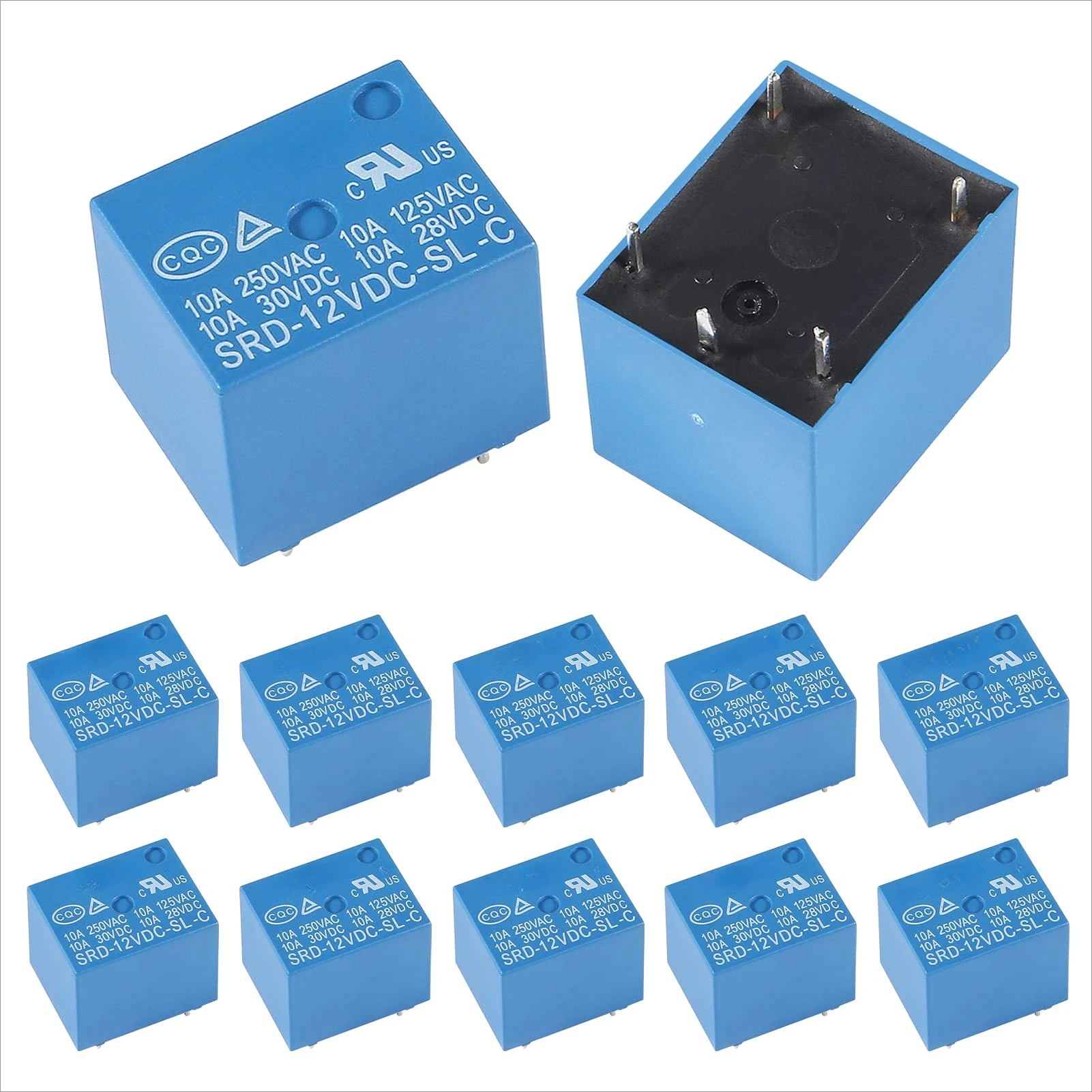 5Pcs SL-C series electromagnetic relay 5-pin 10A 5V/12V/24V coil voltage industrial electrical components