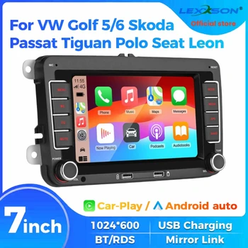 7 "2 Din HD medios de coche vídeo RDS Airplay Radio de coche CarPlay Android Auto Audio estéreo para Volkswagen/Seat/Skoda/Passat/Golf/Polo 1