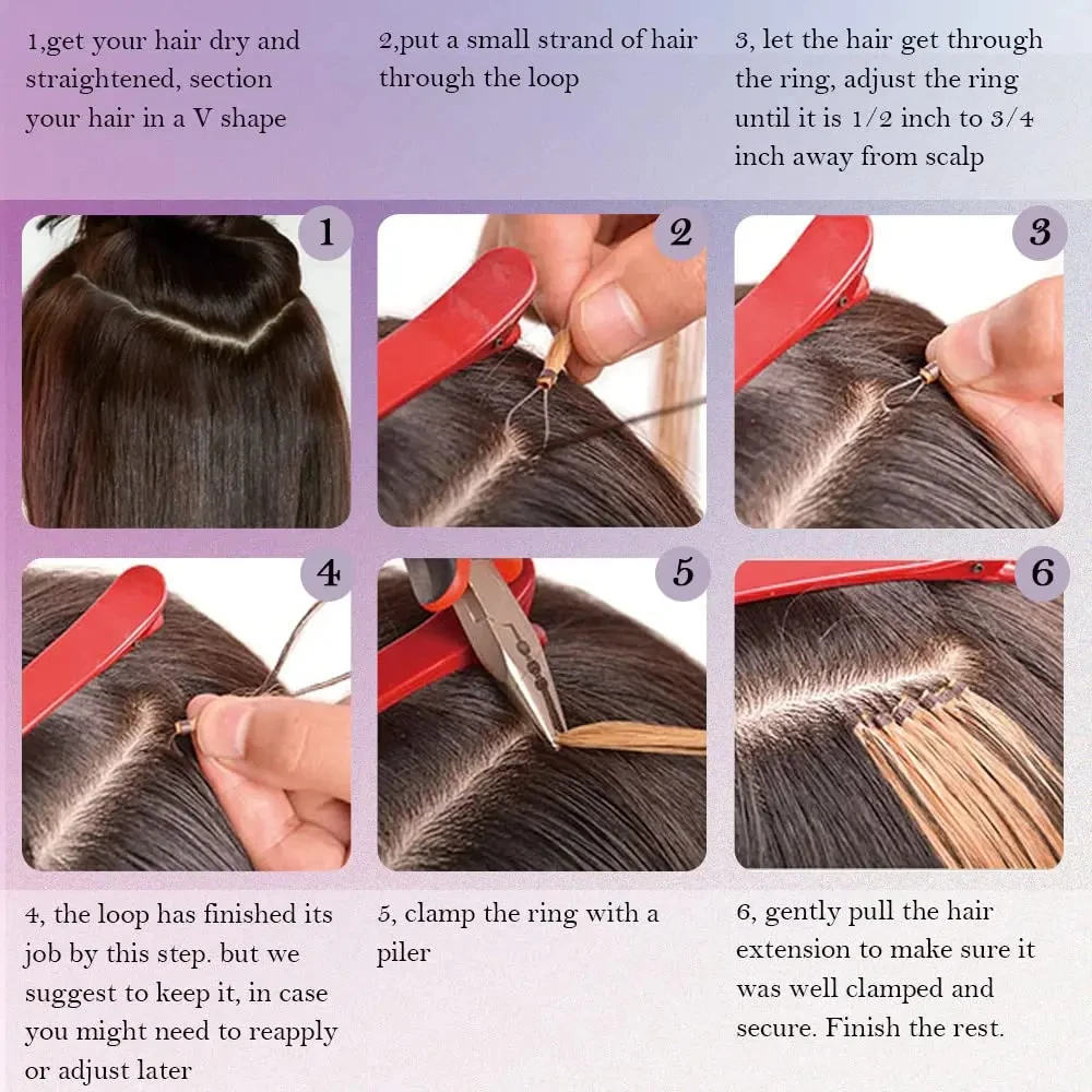 16 26 Inch Straight Micro Loop Hair Extensions #1B Natural Black Real Hair 1g/1strand 50G Extensions Micro Ring