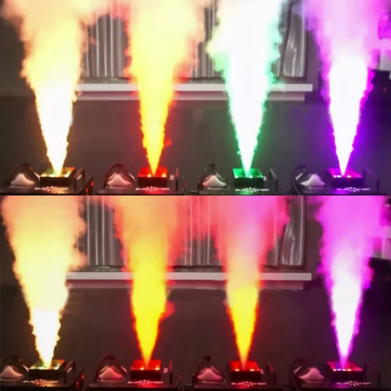 1500W Fog Machine DMX RGB 3 in1 24 LED Vertical Stage Smoke Machine With Remote Contol For Halloween Party Wedding Smoke Effect