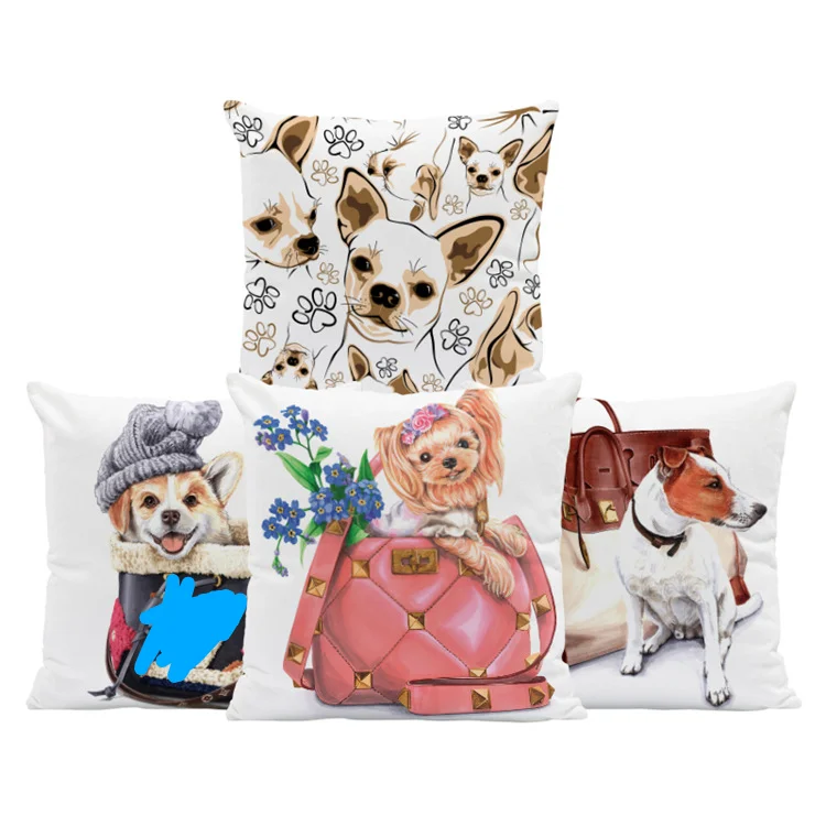 

Luxury Puppy Pillowcase 40x40 Cm Cute Dog Throw Pillow Cover Home Decoration Modern Bed Sofa Room Aesthetics Pillows Case