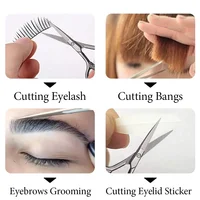 1Pcs Facial Hair Beard Scissors for Mustache, Nose, Eyebrows and Nail Cutting Scissors Stainless Steel Trimming Makeup Scissors 2