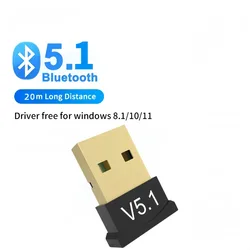 Versatile USB Bluetooth Adapter for Wireless Connectivity (Bluetooth 5.1)