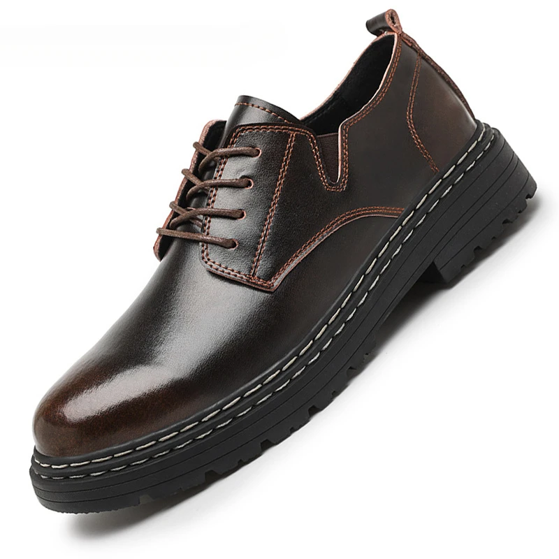 

Genuine Leather Men Casual Shoes Platform Sneakers Men British Style Luxury Moccasins Designer Men Driving Shoes Zapatos Hombre