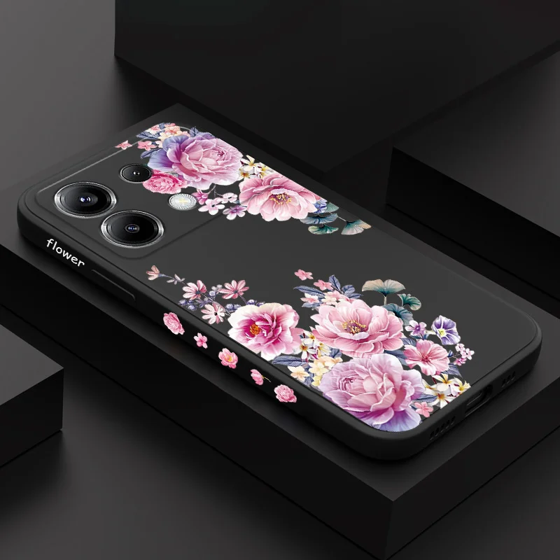 Elegant Satin Brocade Phone Case with Silicone Cover