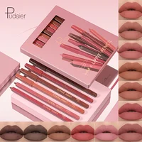 Pudaier 12-Color Lip Liner Pen Set, Long-Lasting, Waterproof, Sweatproof, Easy Blend, Non-Fade, Natural Berry Tones, Crayon Form 2