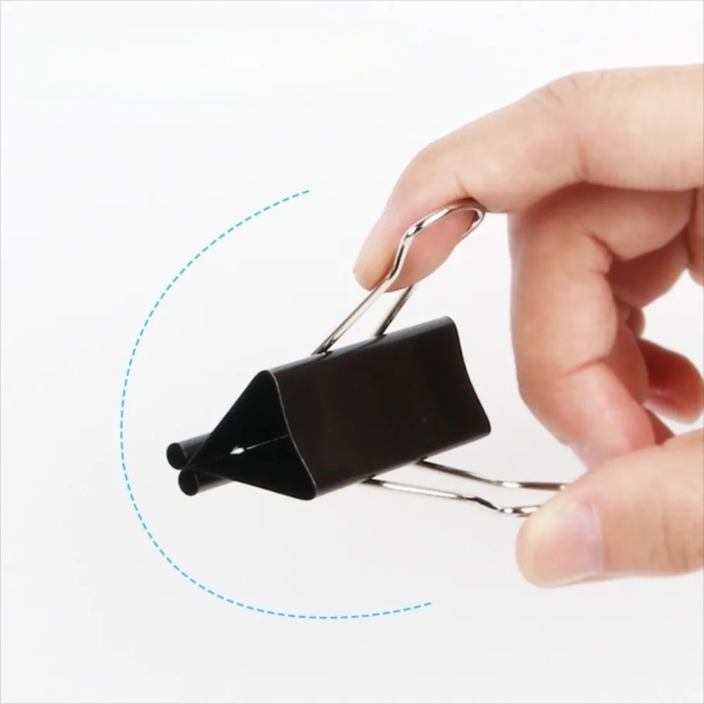 블랙 메탈 바인더 클립 25mm 종이 바인딩 클립 종이 클립 학교용