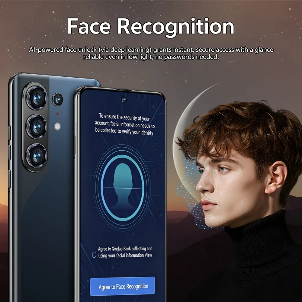 K-Touch Mobile Phones M18 Pro Max Smartphone Android 15 Cell Phone 7.3 Inch Face Unlock 8000mAh Battery 5G Dual SIM 16+48MP Camera Global Version Cellphones