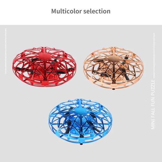 Mini Flying Ball Helicopter RC UFO Drone Aircraft Boys Hand Controlled Spinner Toy Infrared RC Quadcopter Induction Kids Toys 3