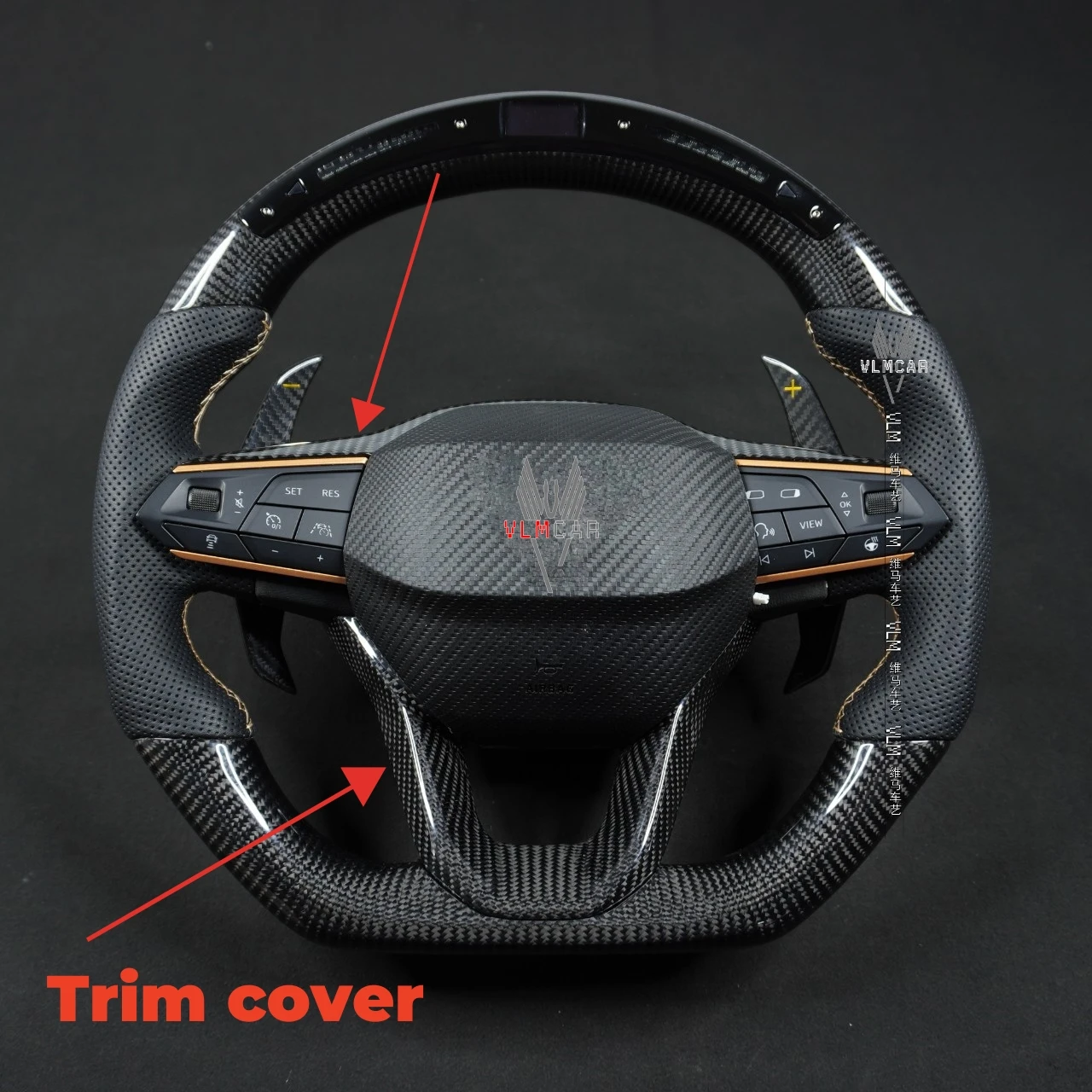 SQQP Steering Wheel Cover Trim Interior Decoration Accessories f 並行輸入品 SQQP Carbon Fiber 16PCS Full Set Interior Trim Kit Compatible with